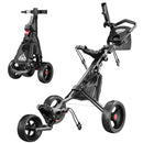 Alllion Lightweight 3-Wheel Folding Golf Push Cart