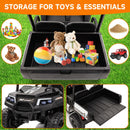 Black 24V 4-Seater Ride-On Golf Cart Kids