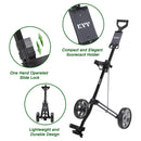 KVV Lightweight 2-Wheel Golf Push Cart – Charcoal