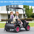 Pink 24V 4-Seater Ride-On Golf Cart