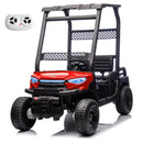 Red 24V Kids Ride-On Golf Cart with Remote & Storage