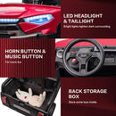 Red 24V Kids Ride-On Golf Cart with Remote & Storage