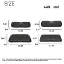 SAMXOMAP Black Vinyl Seat Cover Kit for EZGO TXT (1994–2013)