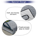 YOKYHOM Plush Golf Cart Seat Blanket – 2-Seater, Light Gray