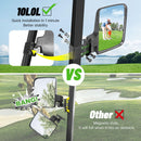 10L0L Folding Golf Cart Side Mirrors – No Drilling Required