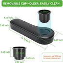 10L0L Golf Cart Armrest Set with Cup Holders – Black (2 Pack)