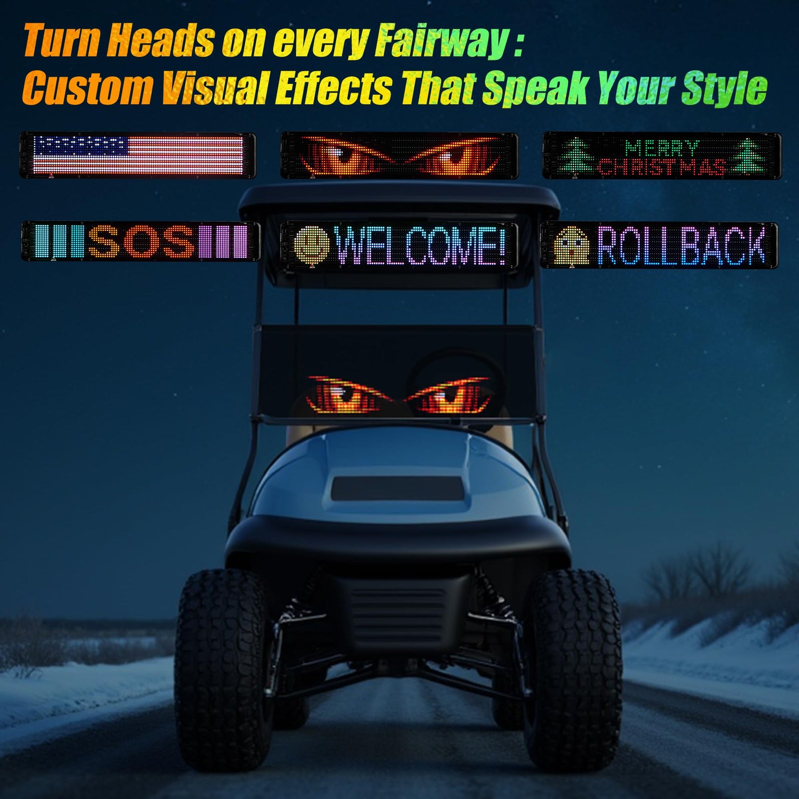 10L0L Golf Cart Devil Eyes LED Display Sign 24