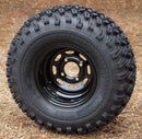 10” Black Golf Cart Wheels + 22” All-Terrain Tires (4-Pack)