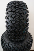 10” Black Golf Cart Wheels + 22” All-Terrain Tires (4-Pack)