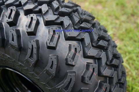 10” Black Golf Cart Wheels + 22” All-Terrain Tires (4-Pack)