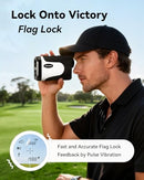 DAZHEN Golf Rangefinder with Slope, 1200 Yards Laser Range Finder Golfing with External Screen, Flag Pole Locking Vibration, 6X Magnification, Golf Accessories for Men
