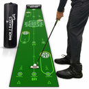 Back 2 Basics 10ft Green Golf Putting Mat - True-to-Life Green Simulation Golf Putting Mat - Ideal Indoor/Outdoor Training Aid - Created by Expert Golfers - Golf Gifts for Christmas