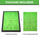 COSPOPTIC Golf Hitting Mat with Swing Path Feedback, Heavy-Duty Rubber Base Anti-Slip Golf Training Mat, Extra Replaceable Surface, Portable Practice Mat for Home Office Garage Yard Indoor Outdoor