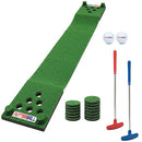 PutterBall Original Golf Putting Game Set – Backyard 12 ft Putting Green Pong Style Golf Mat with 2 Putters, 2 Balls & Hole Covers (Putterball Original)