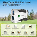 PEAKPULSE 1700 Yds Golf Rangefinder Easy to Clean Slope Magnet Rechargeable 6X Magnification Distance Range Finders Flag Pin Seeker Vibration Golfer Gifts Accessories