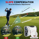 MINENER 1200 Yards Golf Range Finder with Slope On/Off(White)