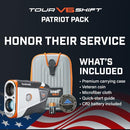 Bushnell Golf Tour V6 Shift Laser Rangefinder with Slope Compensation, 1300-Yard Range, Flag Lock Vibration, Magnetic Cart Mount, 6X Magnification, Waterproof – Tournament Legal (Orange, Patriot Pack)