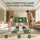 Golf Putting Green Indoor - Practice Uphill Putts, 3-Level Adjustable Incline, Auto Ball Return and Foldable Solid Wood Base, Golf Training Aid for Home, Office, Backyard - Golf Putting Mat