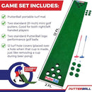 PutterBall Original Golf Putting Game Set – Backyard 12 ft Putting Green Pong Style Golf Mat with 2 Putters, 2 Balls & Hole Covers (Putterball Original)