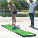 PutterBall Original Golf Putting Game Set – Backyard 12 ft Putting Green Pong Style Golf Mat with 2 Putters, 2 Balls & Hole Covers (Putterball Original)