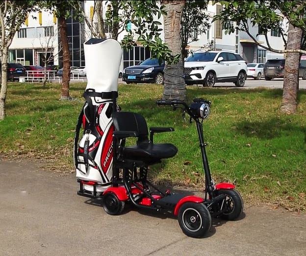 Electric Golf Scooter – Folding Four-Wheel - 800W, 36V Red