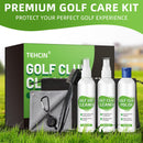TEHCIN Pro Golf Club Cleaning Kit – Cleaner, Polish, Grip Cleaner, Brush, Towel & Bag | Restores Irons & Drivers, Removes Rust & Scratches, Renews Grip | Golf Gifts for Men