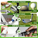 TEHCIN Pro Golf Club Cleaning Kit – Cleaner, Polish, Grip Cleaner, Brush, Towel & Bag | Restores Irons & Drivers, Removes Rust & Scratches, Renews Grip | Golf Gifts for Men