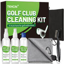 TEHCIN Pro Golf Club Cleaning Kit – Cleaner, Polish, Grip Cleaner, Brush, Towel & Bag | Restores Irons & Drivers, Removes Rust & Scratches, Renews Grip | Golf Gifts for Men