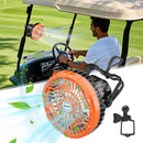 AIPSET Rechargeable Golf Cart Fan with LED Light & Remote – 36hr
