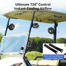AMACOOL Magnetic Rechargeable Golf Cart Fan