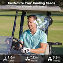 AMACOOL Magnetic Rechargeable Golf Cart Fan