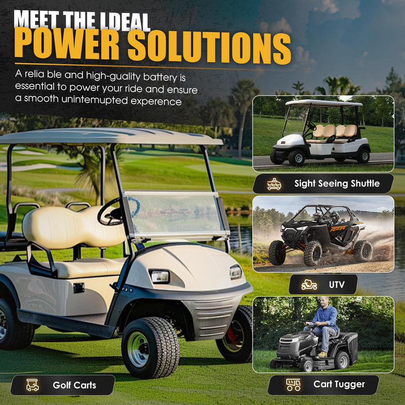 AOUSK 48V 160Ah Lithium Golf Cart Battery - App - Touchscreen