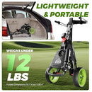 Alllion Lightweight 3-Wheel Golf Push Cart – Green