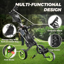 Alllion Lightweight 3-Wheel Golf Push Cart – Green