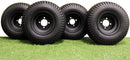 Antego Matte Black Golf Cart Wheel & Turf Tire Set