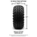Arisun X-Trail 23” Golf Cart Tires (Set of 4, 6-Ply)