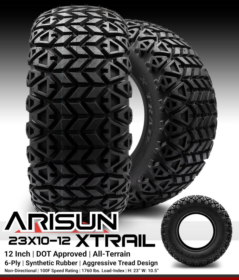 Arisun X-Trail 23” Golf Cart Tires (Set of 4, 6-Ply)