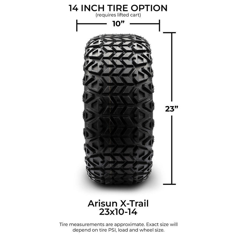 Arisun X-Trail All-Terrain 23” Golf Cart Tires – 6-Ply (2-Pack)