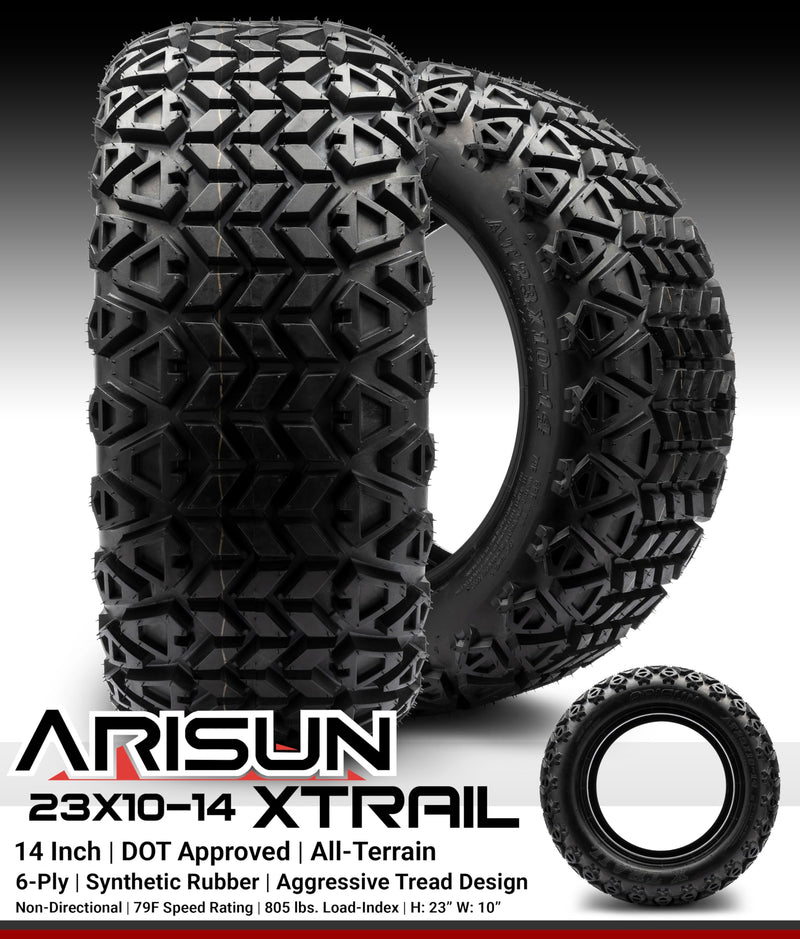 Arisun X-Trail All-Terrain 23” Golf Cart Tires – 6-Ply (2-Pack)