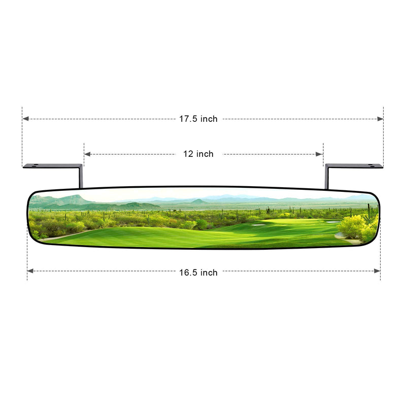 BETOOLL 16.5" Wide-Angle Rear View Mirror for Golf Carts