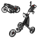 BOBOPRO 3-Wheel Golf Push Cart – Foldable with Brake & Holders