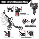 BOBOPRO 3-Wheel Golf Push Cart – Foldable with Brake & Holders