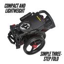 Bag Boy Compact 3 Push Cart – Easy Fold with Storage Console