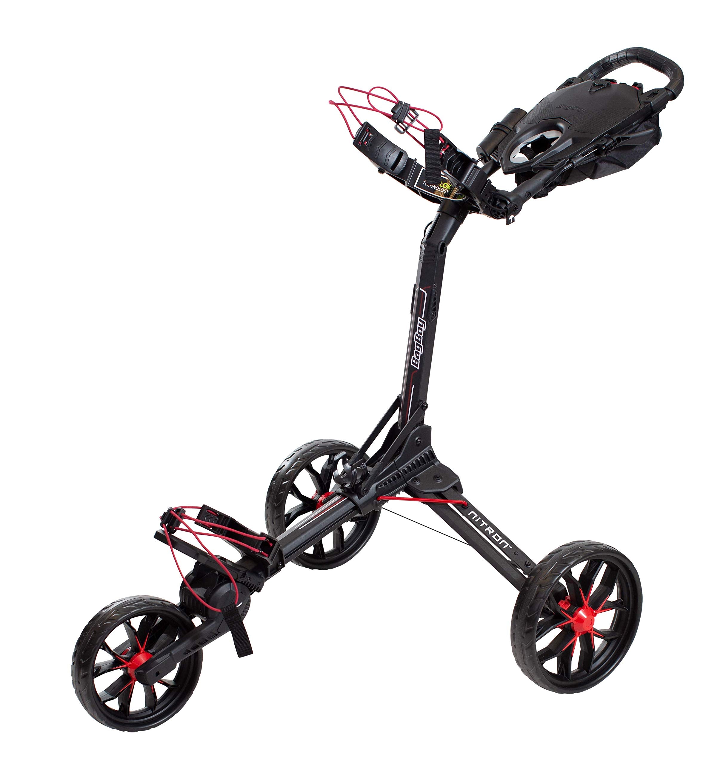 Bag Boy Nitron 3-Wheel Push Cart with Auto-Open Frame