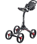 Bag Boy Quad XL 4-Wheel Golf Push Cart – Red/Black