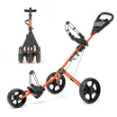 Bodioo Foldable 3-Wheel Golf Push Cart with Storage & Brake