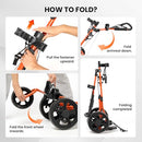 Bodioo Foldable 3-Wheel Golf Push Cart with Storage & Brake