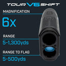 Bushnell Tour V6 Shift Golf Rangefinder - Black