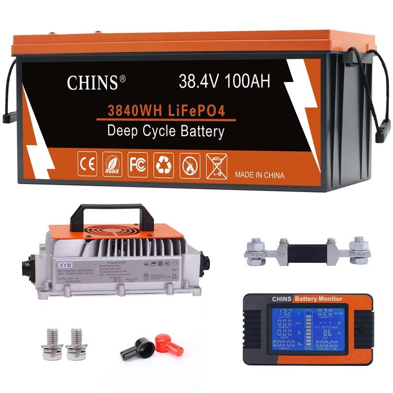 CHINS 36V Lithium Golf Cart Battery with Smart Charger