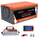 CHINS 48V 100AH Lithium Golf Cart Battery - Bluetooth & Charger